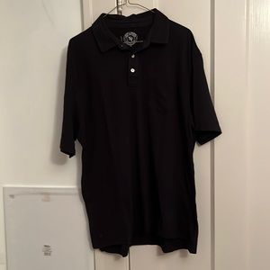 ✅ NON FICTION Authentic Cotton Short Sleeve Front Pocket Polo Collar Shirt Black